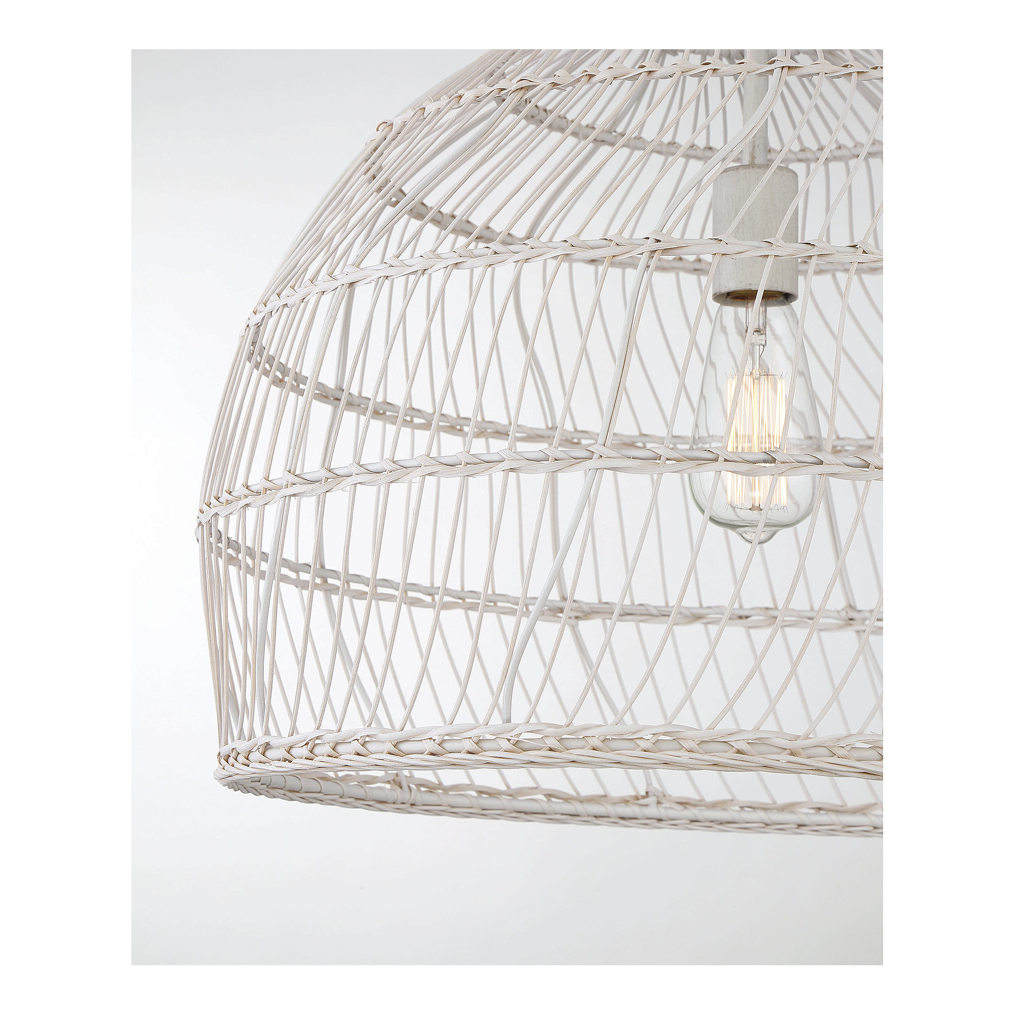 Grenache 1 - Light Single Dome Pendant,  White