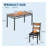 Dining Table Set,Compact Dining Room Set Retro Kitchen Table & Chairs with Built-in Wine Rack, Space-Saving Rectangular Dining Set for Small Spaces-1548559299-1548559308