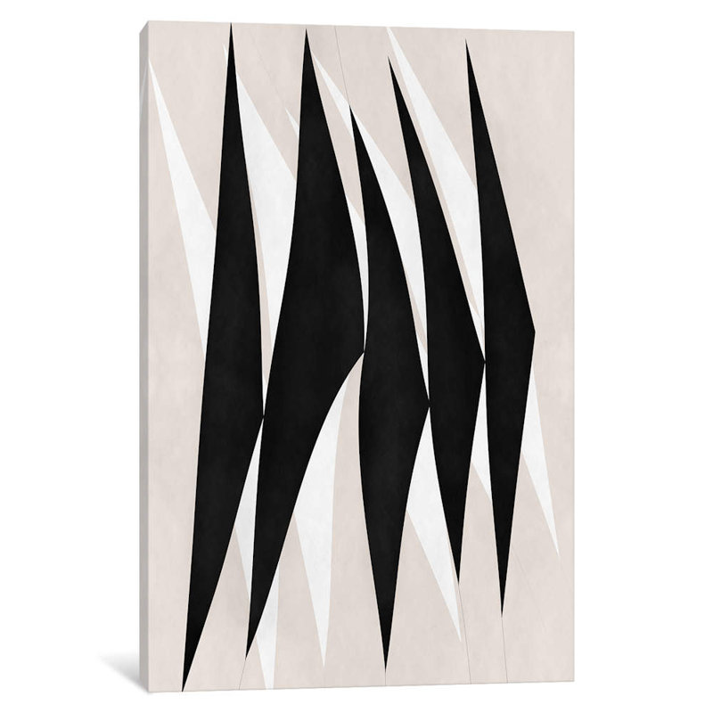 Modern Art - Zebra Print Tribal Paint - Wrapped Canvas Print, 66.04 cm H x 45.72 cm W x 1.91 cm D