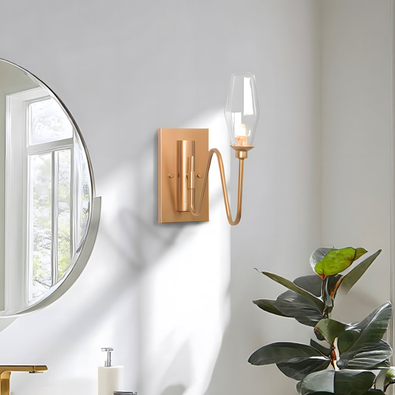 Applique murale réglable 1 lumière avec abat-jour cylindrique Art Deco