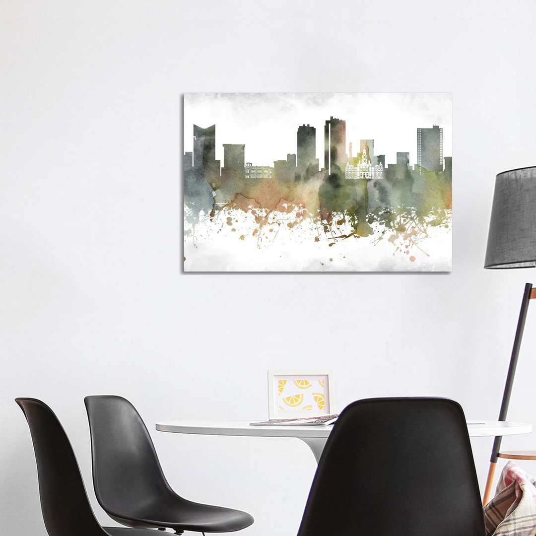 Fort Worth Skyline by WallDecorAddict - Wrapped Canvas Print