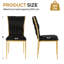 Ensemble de chaises de salle à manger en velours - Chaises de salle à manger tissées avec pieds en métal - Chaise d'appoint rembourrée moderne pour salle à manger, cuisine, meuble-lavabo et salon-2102327083-2102326647-2112837055