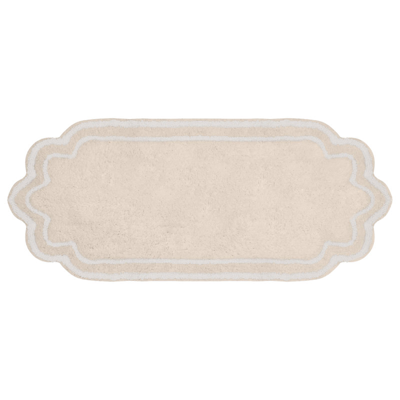 Tapis pour salle de bain Dobrinka, Ivoire ivoire, 21 po x 54 po (rectangle)