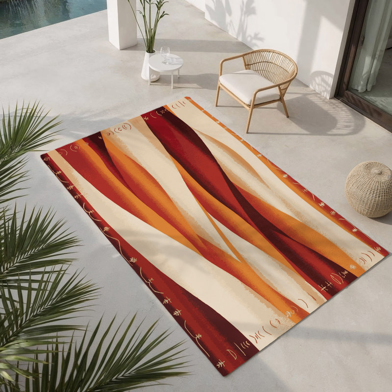 Tapis intérieur et extérieur Sandstone Symphony, Rectangle 1 pi 6 po x 2 pi 6 po