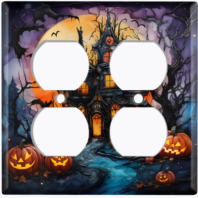 Plaque murale d'Halloween à 2 bandes