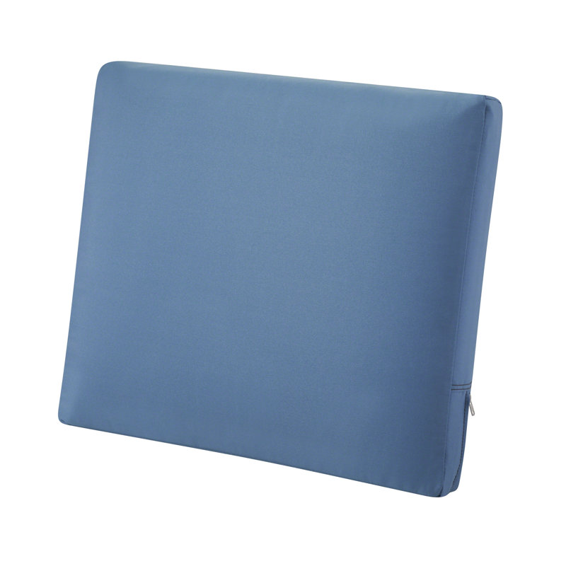 Jaylon Outdoor 4'' Cushion Cover, 4" H x 23" W x 20" D, Empire Blue Velvet