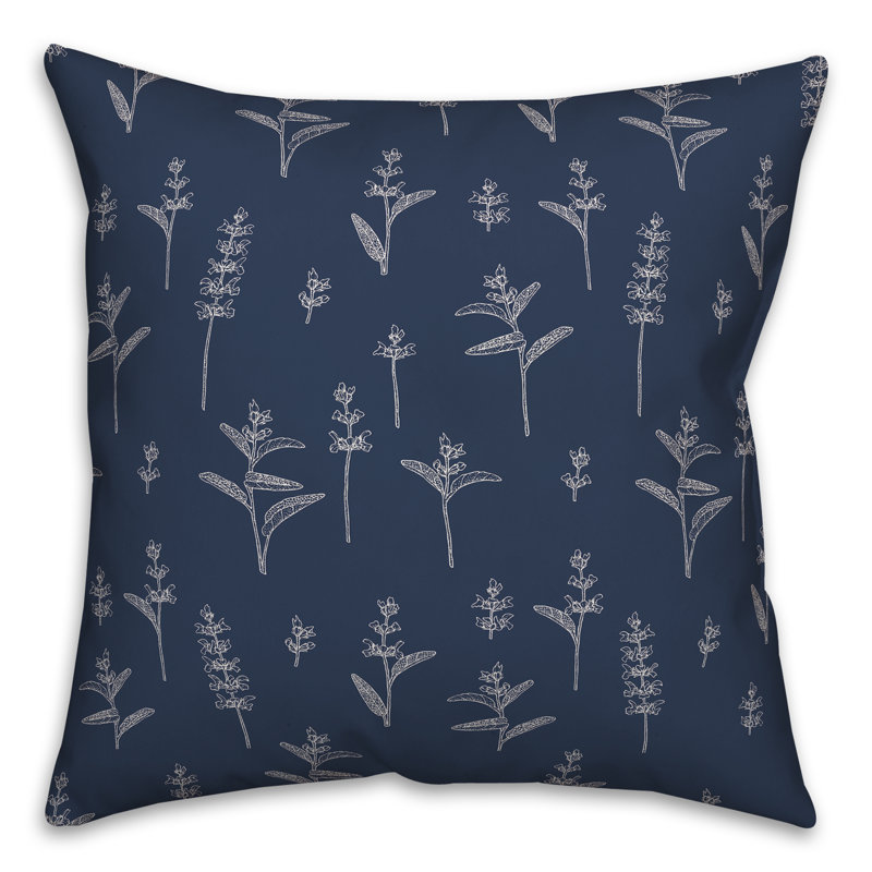  Housse et insert de coussin carré botanique Doodle