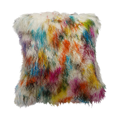 Tibetan Lamb Fur Throw Pillow