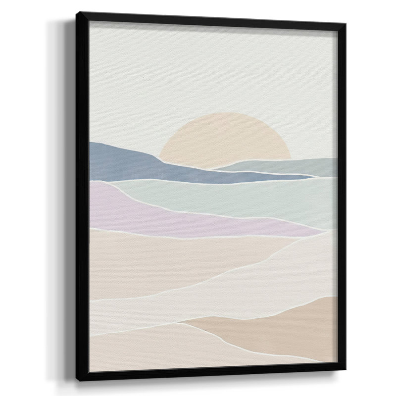 «Coastal Seas IV», reproduction encadrée, Toile encadrée noire, Pas de tapis