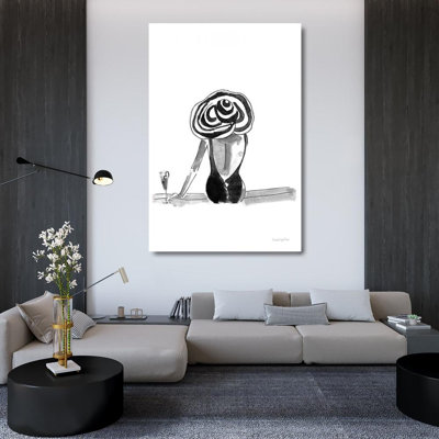Beachcrest Home™ Charro, Merc Lopez Gallery Wrapped Canvas Art Titled: By the Pool