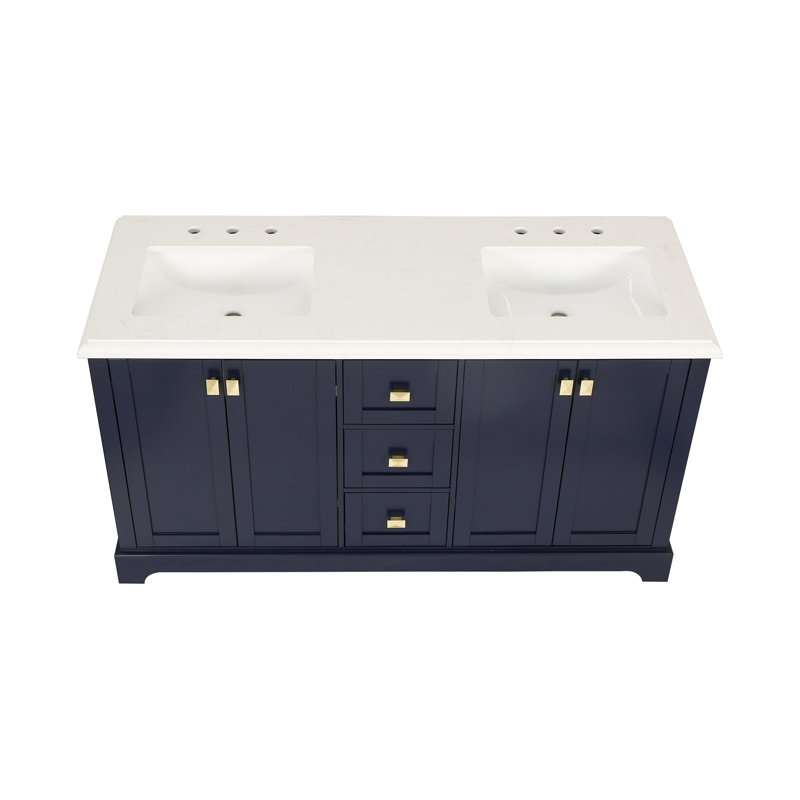 Meuble-lavabo et meuble-lavabo Red Barrel Studio®, Bleu marine