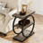 3-Tier Industrial Sofa Side Table with Slim Profile