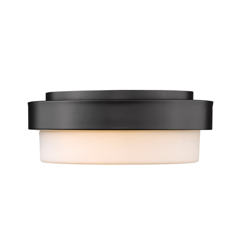 Plafonnier encastré 2 lumières 13 po Ayzen, Noir mat, H 4 po x l 10,5 po x P 10,5 po