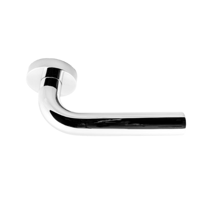 Full Double Dummy Door Lever Set, Polished Stainless Steel, Round