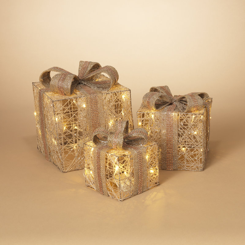 Ensemble de boîte-cadeau illuminée