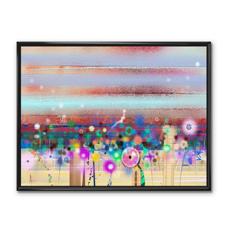 «Pastel Yellow and Red Spring Flowers», reproduction d'impression sur toile, H 36 po x l 46 po x 1,5 po