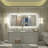 Aevar UL Certified Front & Back Lighted Anti-Fog Tempered Glass Framed Bathroom/Vanity Mirror with 3-Year Warranty-1268534988