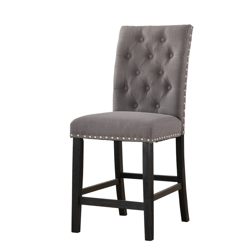 Emblyn Upholstered Counter Stool, Gray