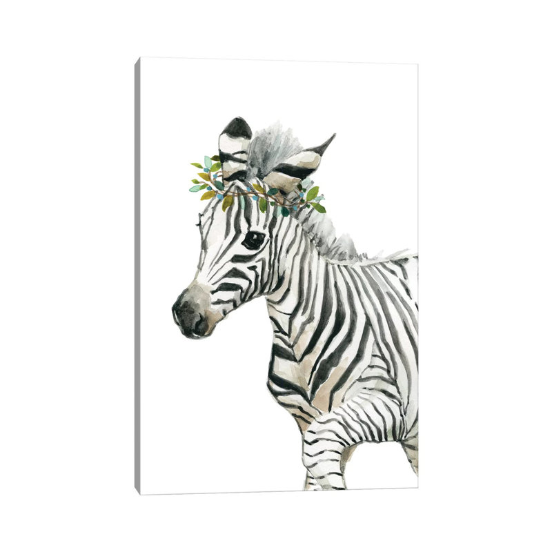 Savannah Zebra by Carol Robinson - Painting on Canvas, 66.04 cm H x 45.72 cm W x 1.91 cm D, Wrapped Canvas