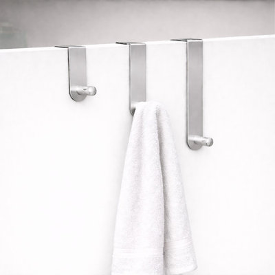 Adjustable Over The Door Hooks - 3-Piece Door Hanger Set for Clothing and Accessories