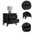 Nightstand , End Table, Side Table Two Shelves, Four Legs