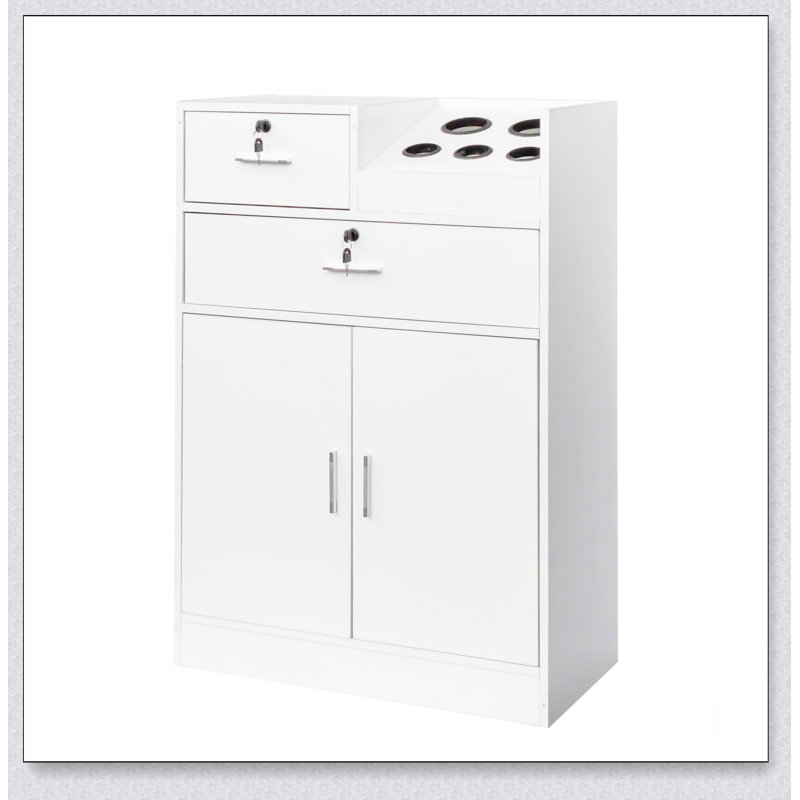 Armoire de rangement verrouillable, Blanc