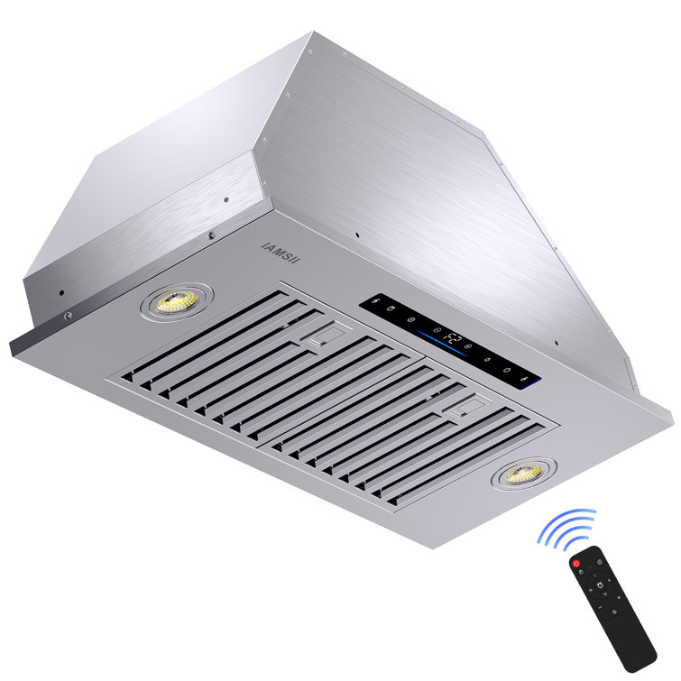 30 Inch Built-in Range Hood Insert - 900 Cfm Stainless Steel, Ducted/ductless Convertible, Gesture/touch/remote Control