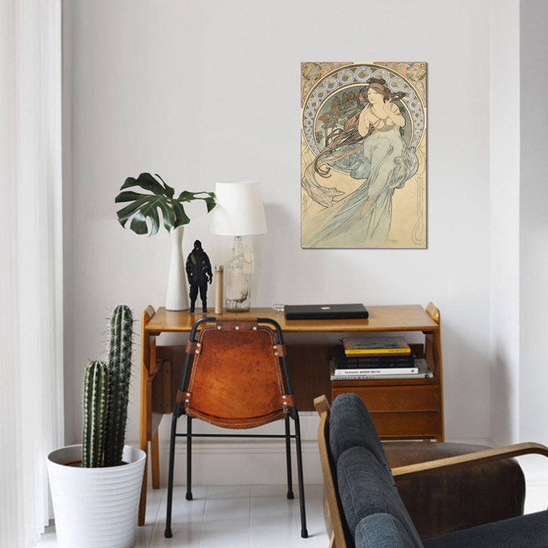 « la musique, 1898 », impression sur toile, H 12 po x l 8 po x P 0,75 po, Toile tendue, Pas de tapis