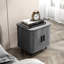 HOMCOM Bedside Table with Roller Shutter Style Sliding Doors Grey