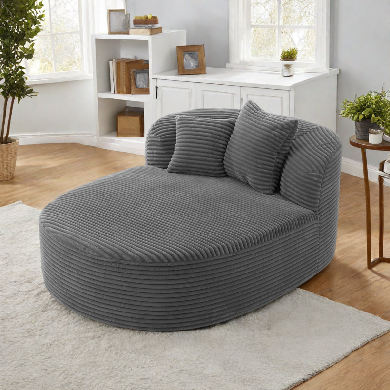 Chaise moderne avec 2 coussins de soutien, Grey