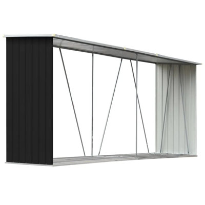 330cm W x 84cm D Metal Log Store