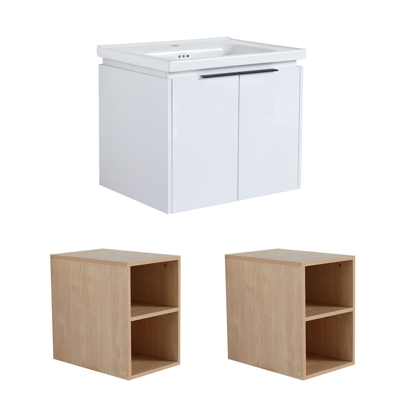 Ensemble de meuble-lavabo simple 47,8 po avec plateau en céramique Lingyi