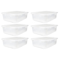 Sterilite Convenient Home 2-Tier Layer Stack Carry Storage Box, Clear (8 Pack)