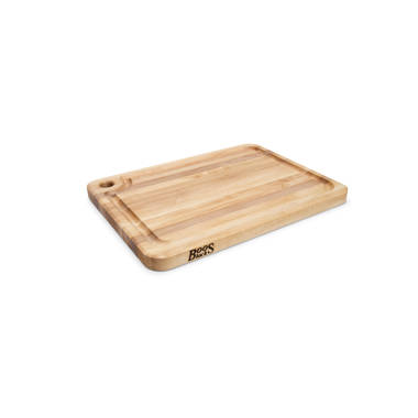 MOOGCO Walnut Cutting Boards - Large Thick Walnut Cutting Board with Juice Groove (17x12.6) Reversible Large Wooden Chopping Board