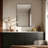 Black Rectangle Bathroom Mirror, 24" x 36" Wall Mirror with Metal Frame-1926210668-1926210669