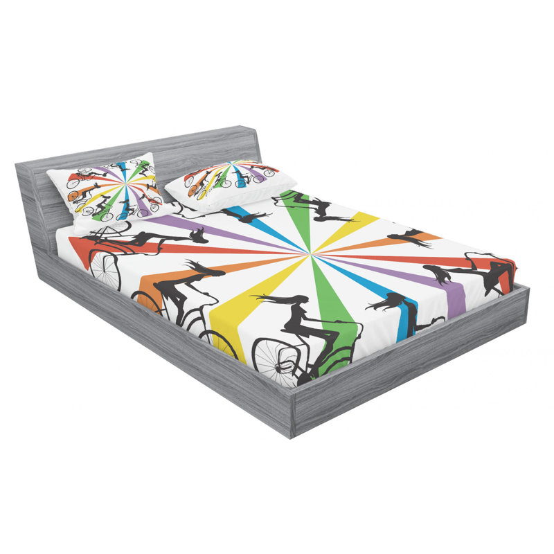 Microfiber Sheet Set, Queen Sheet Set with Fitted Sheet