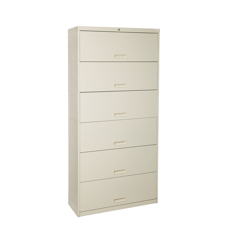 Pandora 36'' Wide 5 -Drawer File Cabinet, Bone White