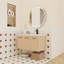 Meuble-lavabo flottant mural de 36 pouces avec lavabo en gel, conception modulaire à 3 portes pour les salles de bain modernes, beaucoup de rangement et une installation facile