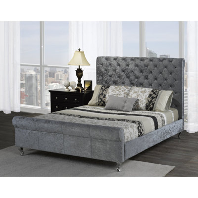 Mezius Upholstered Sleigh Bed