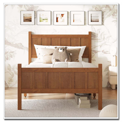 Modern Platform Bed with Headboard & Footboard,
