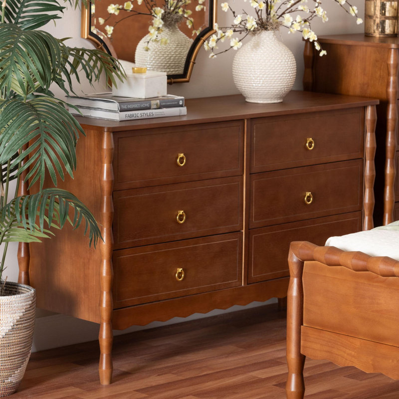 Commode à 6 tiroirs Baxton Studio Kathline