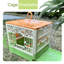Cage à oiseaux en plastique pour petits oiseaux avec plateau inférieur coulissant et vue panoramique, 900 g, verte-521228259