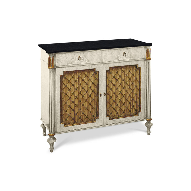 New Empire 43.31'' W Solid Wood Server, Burl 02, Nero Marquinia