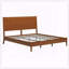 Base de lit plateforme moderne en bois de bambou massif avec lattes de bois et support en métal-129743954-129743951