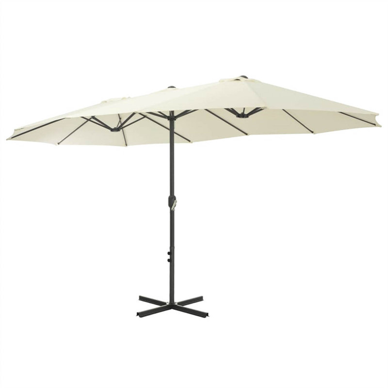 Brentley 270cm Market Parasol, Aluminium, Beige