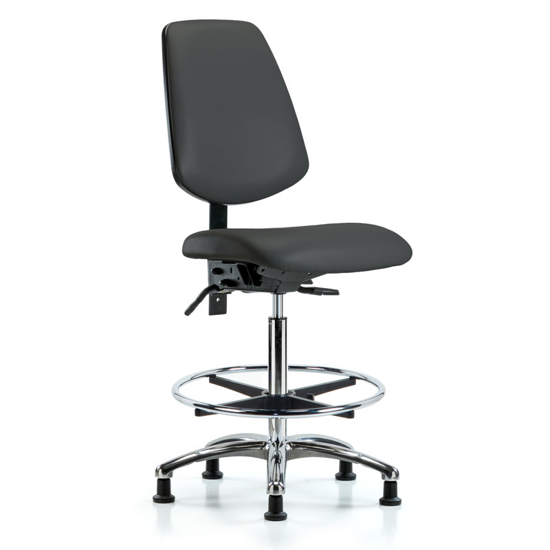 Torin Drafting Chair, Casters, Charcoal, Included