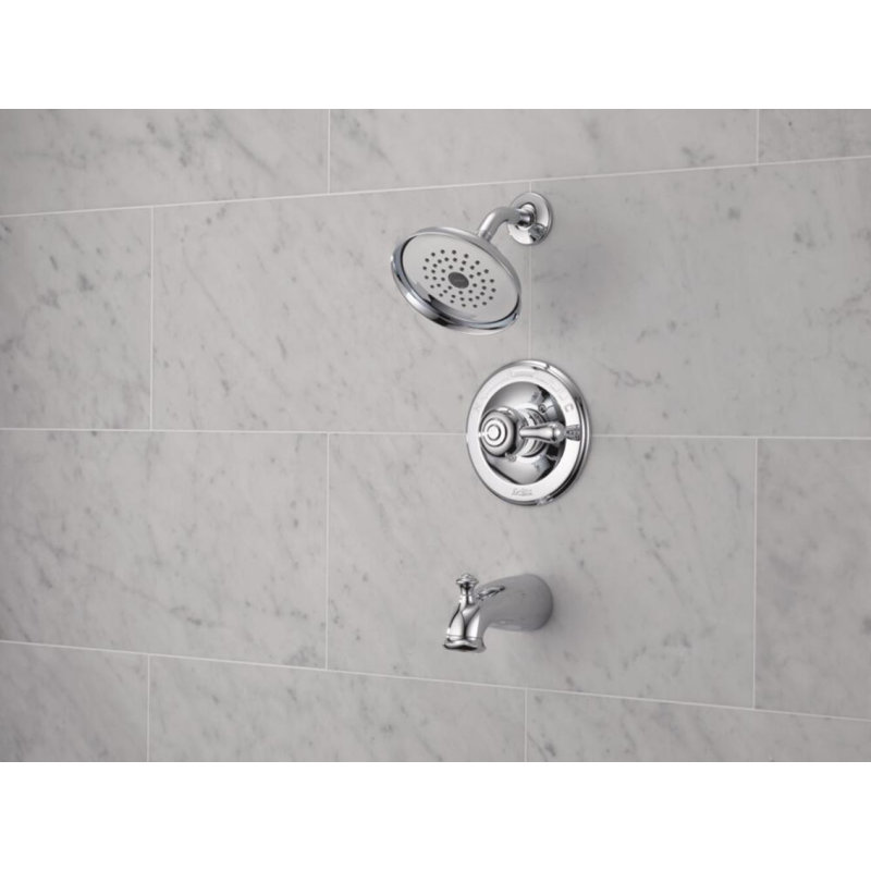 Leland Tub and Shower Faucet with Valve, Chrome