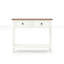 Console de style campagnard avec 2 tiroirs et tablette de rangement inférieure pour le vestibule, table d'appoint rustique avec tiroir de rangement et tablette pour le salon, le couloir