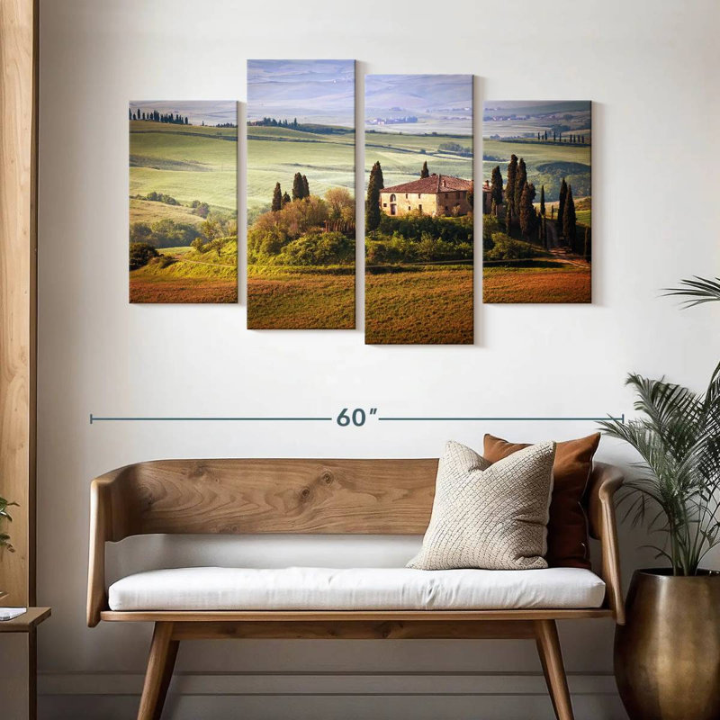Maison de campagne toscane, H 32 po x l 52 po