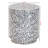 Rakoma Ottoman Footstool in Black and White Mother of Pearl Capiz Shell